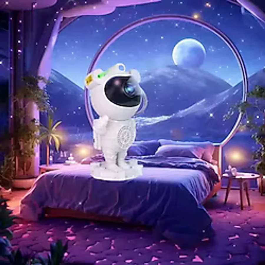 Astronot Galaksi Projektör Kumandalı Gece Lambası Yıldız ve Samanyolu Projeksiyon Işığı - 23x13