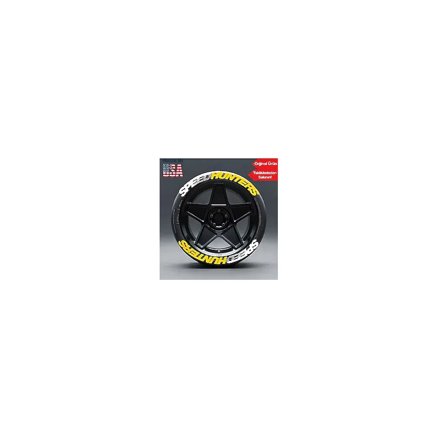 ASTUNİNG speedhunters SARI Motosiklet Ve Otomobil Araç Araba Motor Oto Lastik Yazısı sticker 2.5 cm 8 ad
