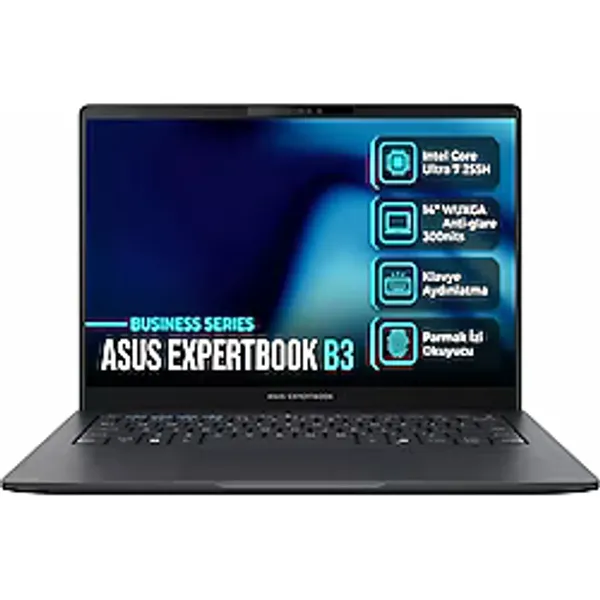 Asus Expertbook B3 Intel Core Ultra 7 255H 16GB 512GB SSD 14" Wuxga Windows 11 Pro Laptop, Notebook B3405CCA-LY3481 007 - 512 GB - 16 GB