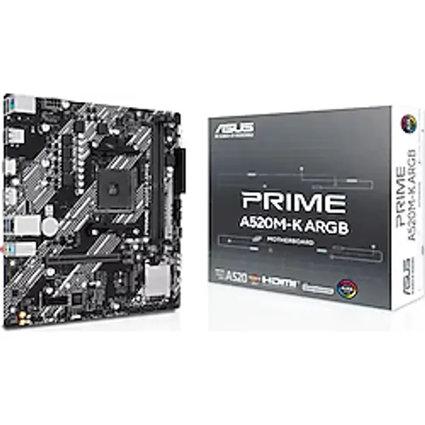 Asus Prime A520M-K ARGB AMD AM4 DDR4 Micro ATX Anakart