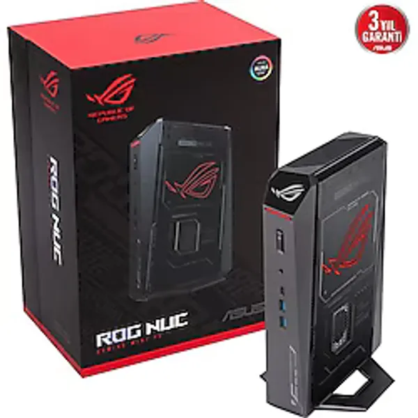 ASUS ROG NUC Intel UltraTM U9-275HX - NVIDIA GeForce RTX 5070 - 32GB RAM - 1TB SSD - Win11 Gaming Mini Masaüstü PC - RNUC15JNK9X489A2 - Windows 11 Home