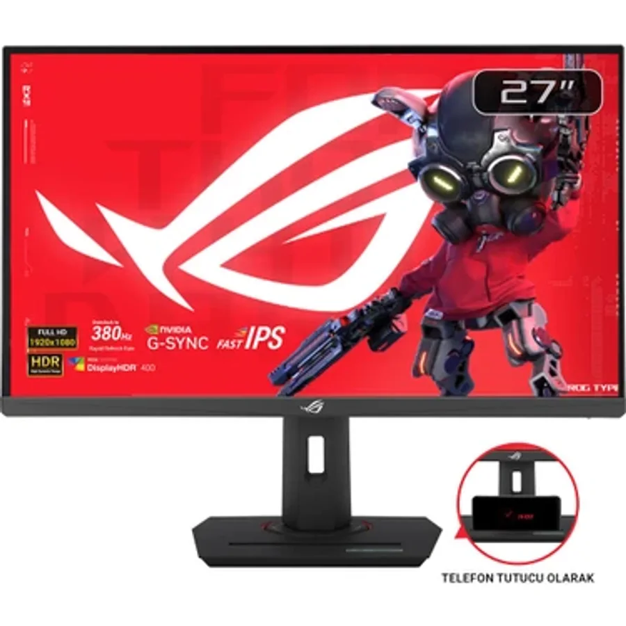 Asus Rog Strix XG279CNS 27" 0.3 ms Full HD Pivot IPS 380 Hz Oyuncu Monitörü görsel 2