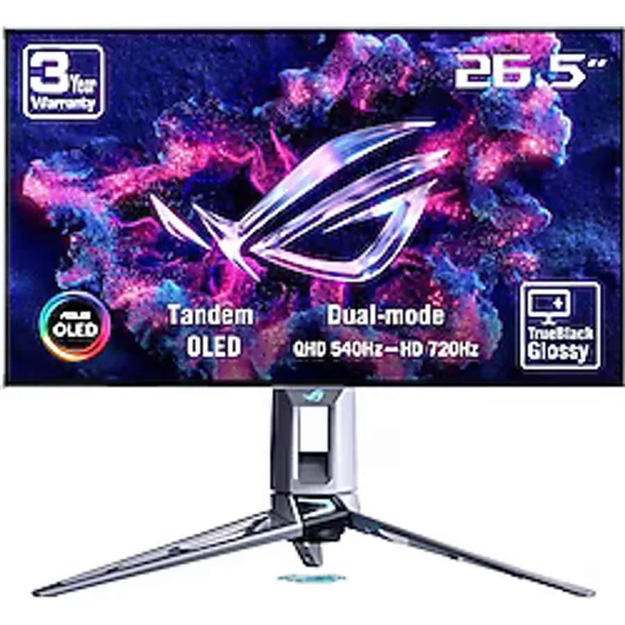 Asus ROG Swift OLED PG27AQWP-W 26.5" 0.02 ms 2K 540 Hz - HD 720 Hz Pivot OLED Oyuncu Monitörü