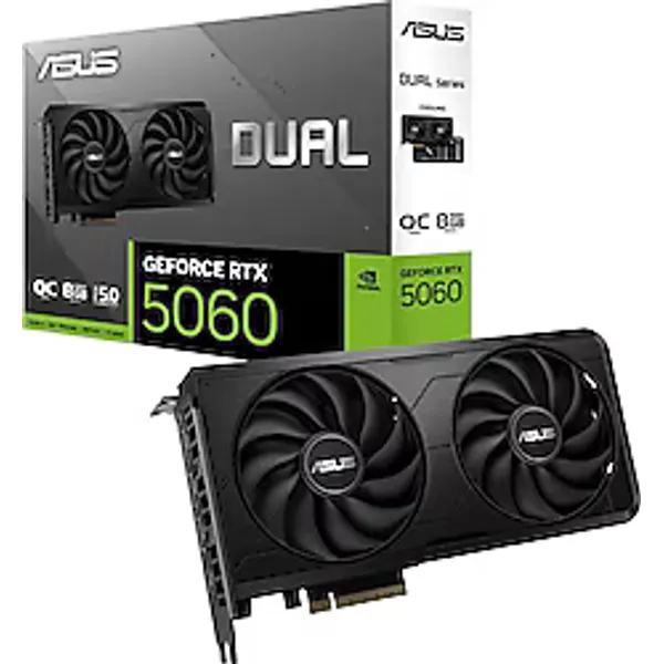 Asus RTX 5060 Dual Evo OC Edition DUAL-RTX5060-O8G-EVO 128 Bit GDDR7 8 GB Ekran Kartı