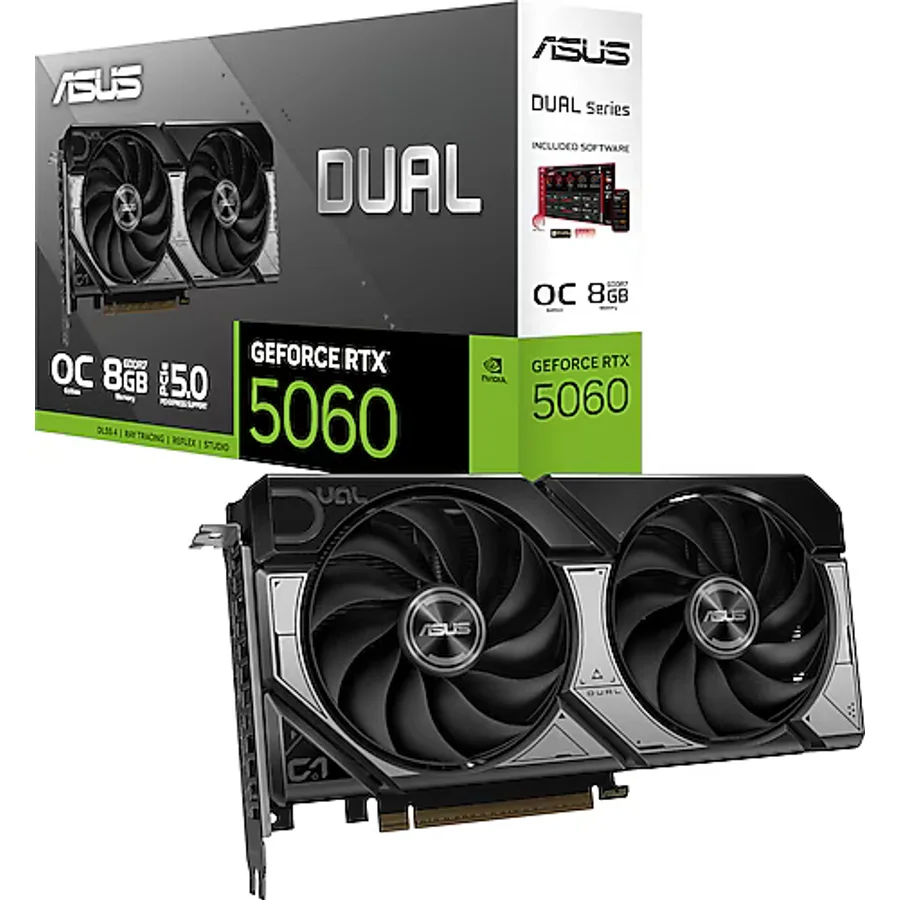 Asus RTX 5060 Dual OC Edition DUAL-RTX5060-O8G 128 Bit GDDR7 8 GB Ekran Kartı