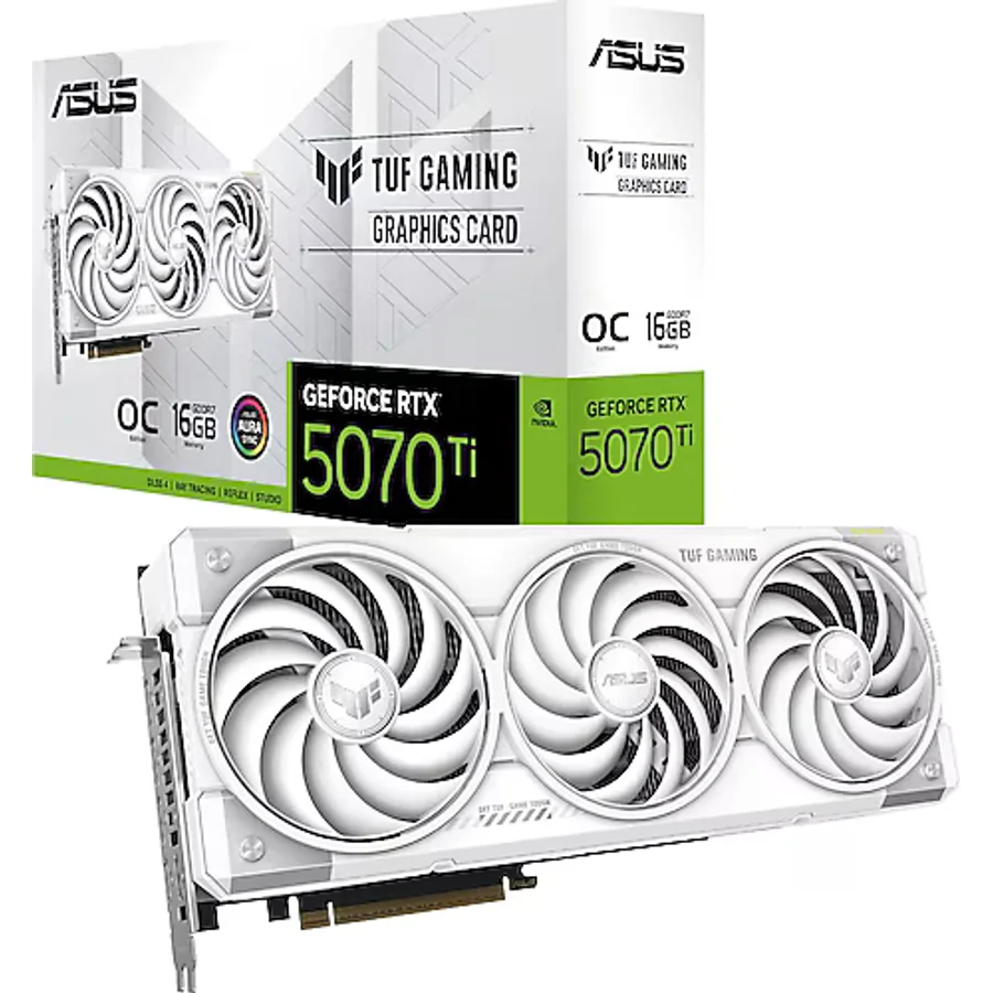 Asus RTX 5070 TI TUF Gaming White OC Edition TUF-RTX5070TI-O16G-WHITE-GAMING 256 Bit GDDR7 16 GB Ekran Kartı