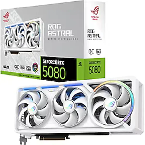 Asus RTX 5080 ROG Astral White OC Edition ROG-ASTRAL-RTX5080-O16G-WHITE 256 Bit GDDR7 16 GB Ekran Kartı