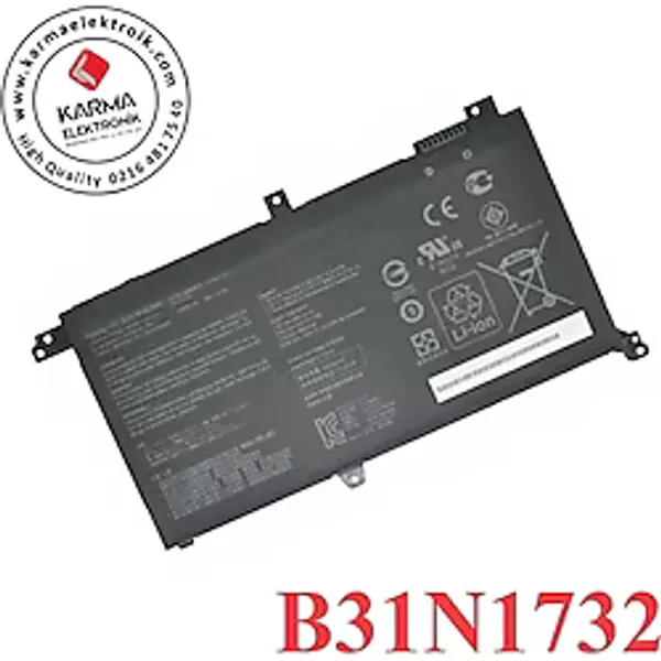 Asus VivoBook 15 X571LI-BQ377 uyumlu Notebook Bataryası, Laptop Pili