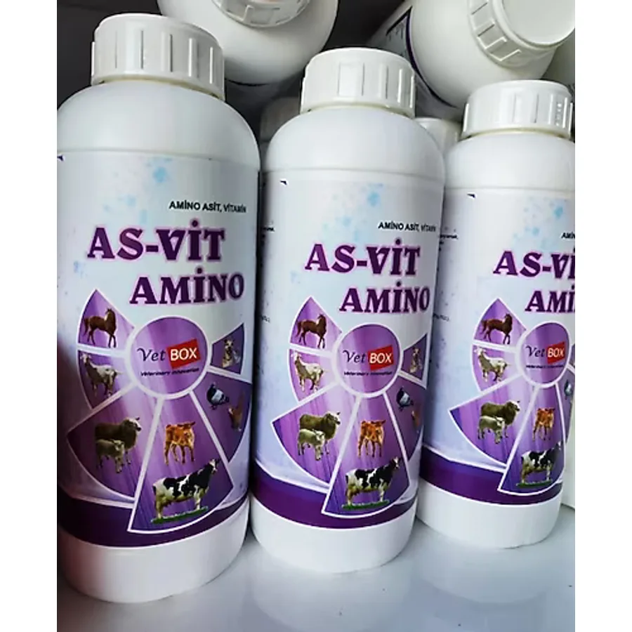 Asvit 1lt Zengin İçerikli Hayvan Destek Minerali (Amino asit,Vitamin)-(Ufakbaş-Büyükbaş-kuş grubu)