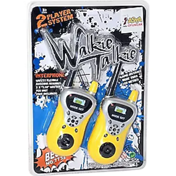 Asya Oyuncak Renkli Walkie Talkies Pilli Telsiz Seti 7732 Eğlenceli İletişim Aracı