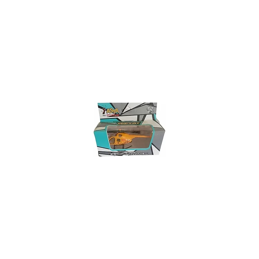 Asya Oyuncak Tekli Metal Helikopter 1688-7F-SARI - 10 cm