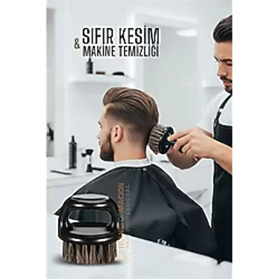 At Kılı Fade Fırça - Berberler İçin Sıfır Kesim ve Makine Temizleme Fırçası