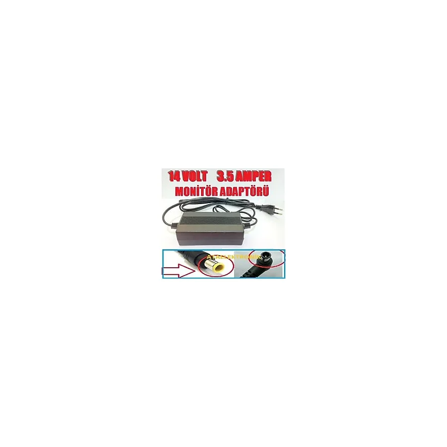 Ata Elektronik 14V 3.5A Lg Samsung Uyumlu Monitör Syncmaster S22C300H P2770 SA350 UE590 S27D360H UN22F5000AF S27B350H S27E390H Adaptörü - Iğne Uçlu