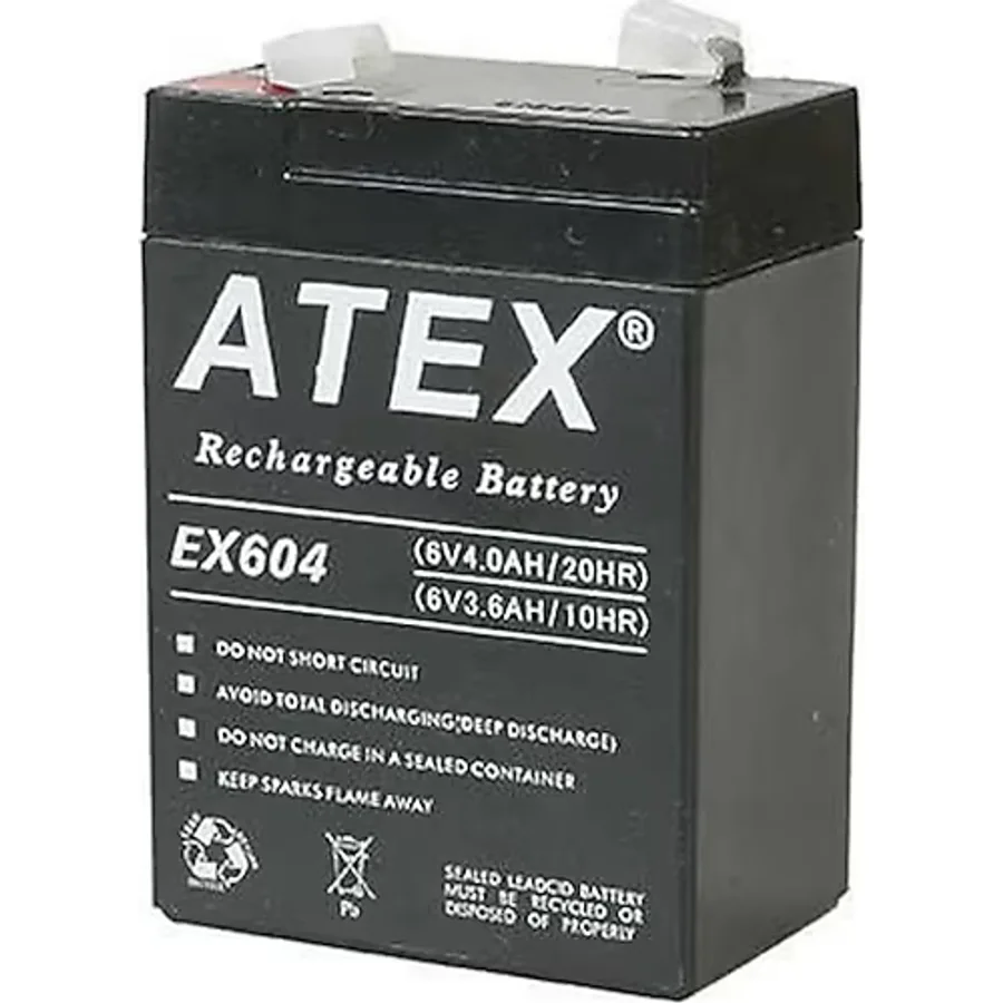 Ataba Atex Ax604 6v 4ah Bakımsız Kuru Akü