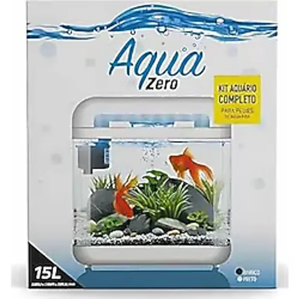 Atakan Petshop Aqua Zero ES-4000 Nano Şelale Filtreli Dekoratif Akvaryum 15Lt Beyaz
