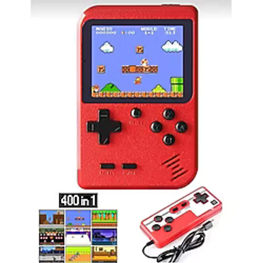 ATARI Retro El Oyun Konsolu 3 Inç Hd Arcade 400 Games - Suprem Kırmızı Beyaz Mavi Siyah