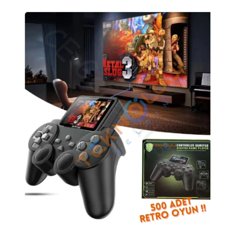 Atari S10 Oyun Konsolu 500 Adet Nostalji Retro Oyun Taşınabilir Tek Konsol Gameboy Super Mario