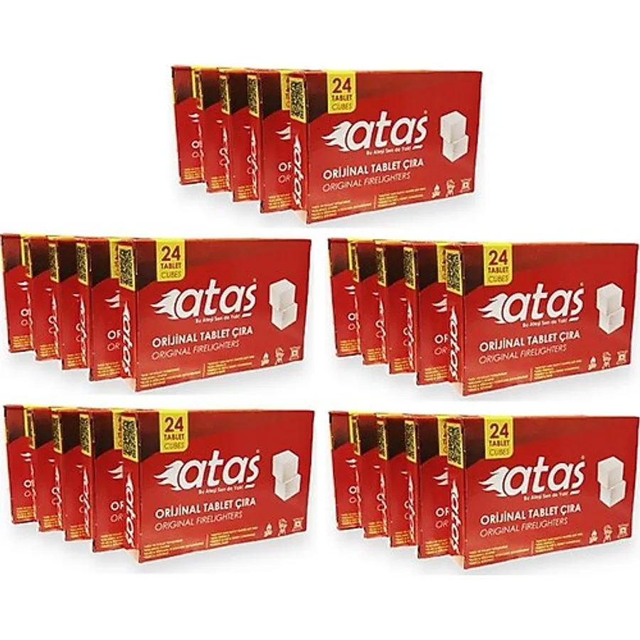 Ataş Bbq Mangal Kömür Tutuşturucu Tablet Çıra 25'li Paket