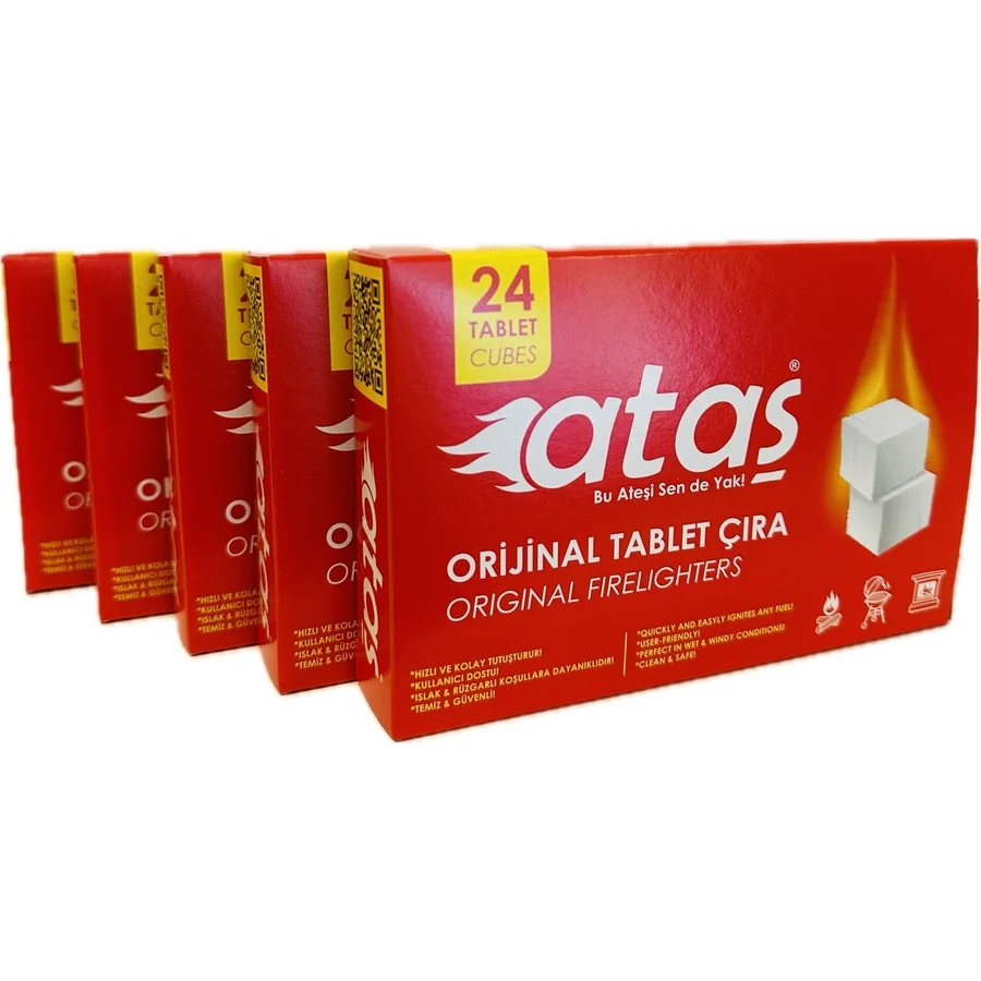 Ataş Kömür Tutuşturucu Tablet Çıra 5'li Paket