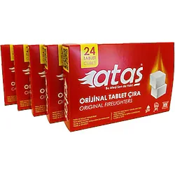 Ataş Kömür Tutuşturucu Tablet Çıra 5'li Paket