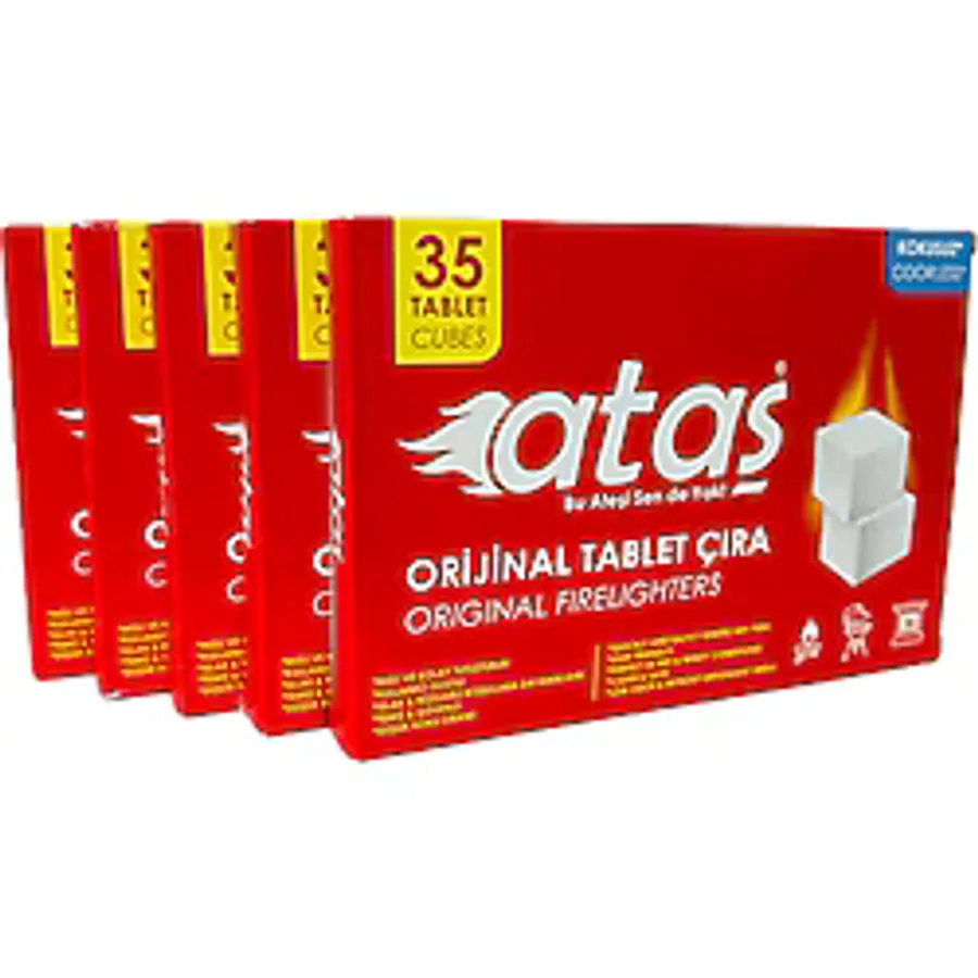 ATAŞ Mangal Kömürü Şömine Soba Tutuşturucu Tablet Çıra 35li x 5 Adet