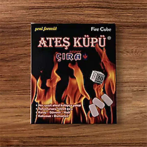 Ateş Küpü Tutuşturucu Çıra Mangal Soba Tutuşturucu 4 Paket 120 Adet - Beyaz