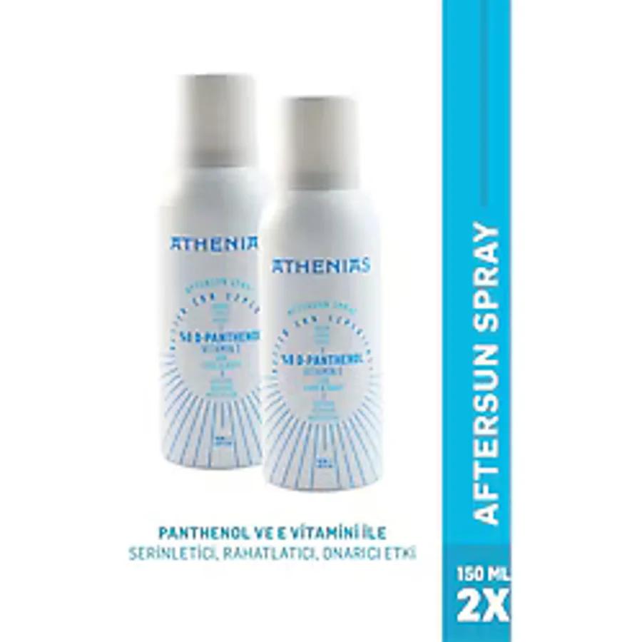 Athenias Panthenol 150 ml 2 Adet Güneş Sonrası Bakım Spreyi
