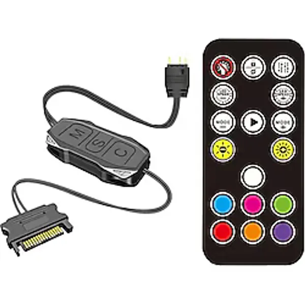 Atheron Mini Argb Led Kontrolcü 5v 3 Pin Rgb Kontrol Cihazı Sata Güç Kumandalı Bilgisayar Fan Ve Led Kontrolcü Argb Hub