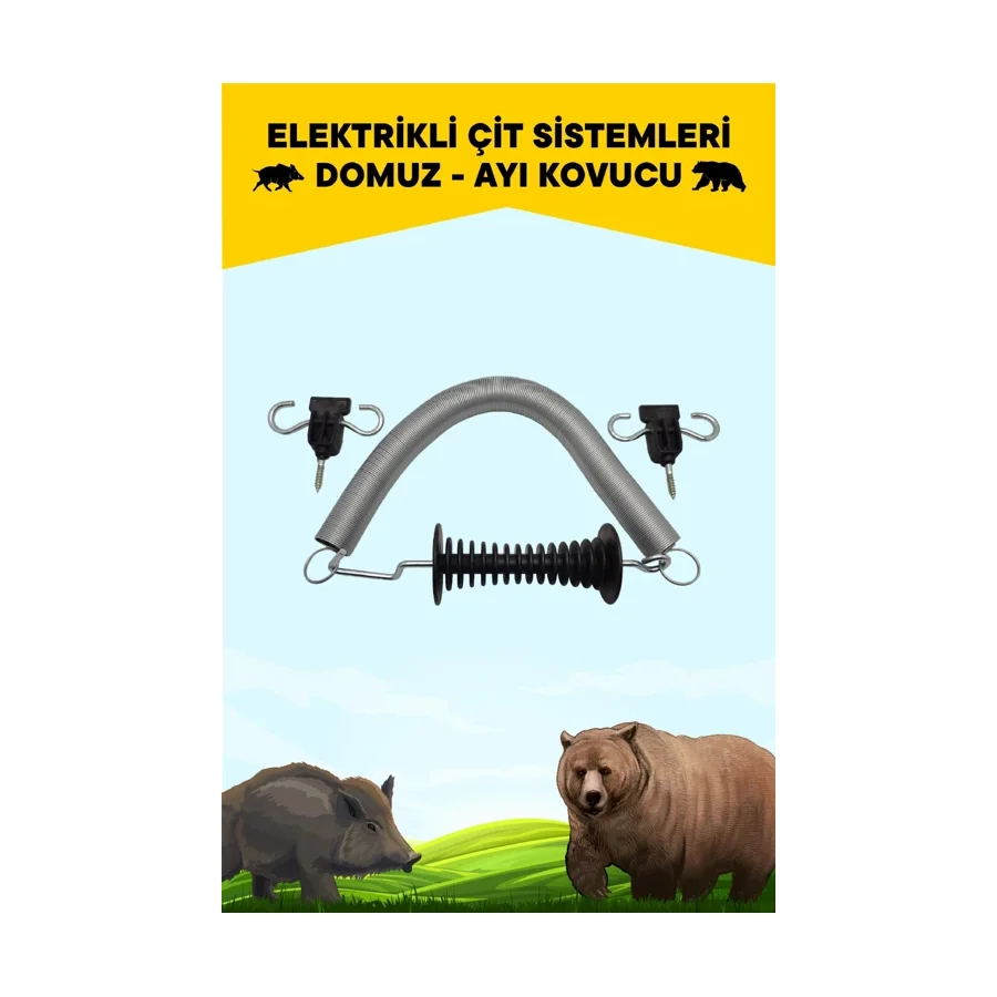 Atlas Elektrikli Domuz Ayı Kovucu Çit Kapı Yayı Seti