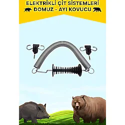 Atlas Elektrikli Domuz Ayı Kovucu Çit Kapı Yayı Seti
