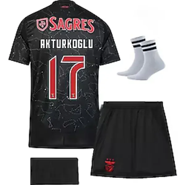 Atlas Global Benfica Kerem Aktürkoglu Çocuk Futbol Forma 4 'li Set Forma ve Şort - 0Siyah - 11 - 12 Yaş