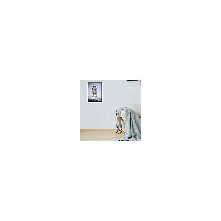Atlas Sanat Galerisi 20mm Çerçeve, Poliresin, Mat PVC Kaplamalı, Fotoğraf Puzzle Belge Çerçevesi, Beyaz, 33x48/34x48/35x50/48x68/50x70/60x85/61x61 cm, Yatay/Dikey Asılabilir (Siyah, 48x68)