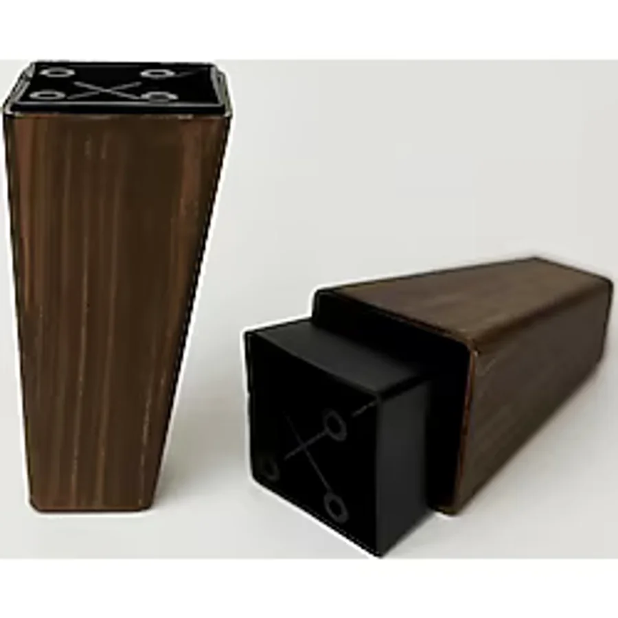 Atlas Shop Plastik Köşeli Konik Mobilya & Koltuk Ayağı (4 Adet) - 14 CM - CEVİZ