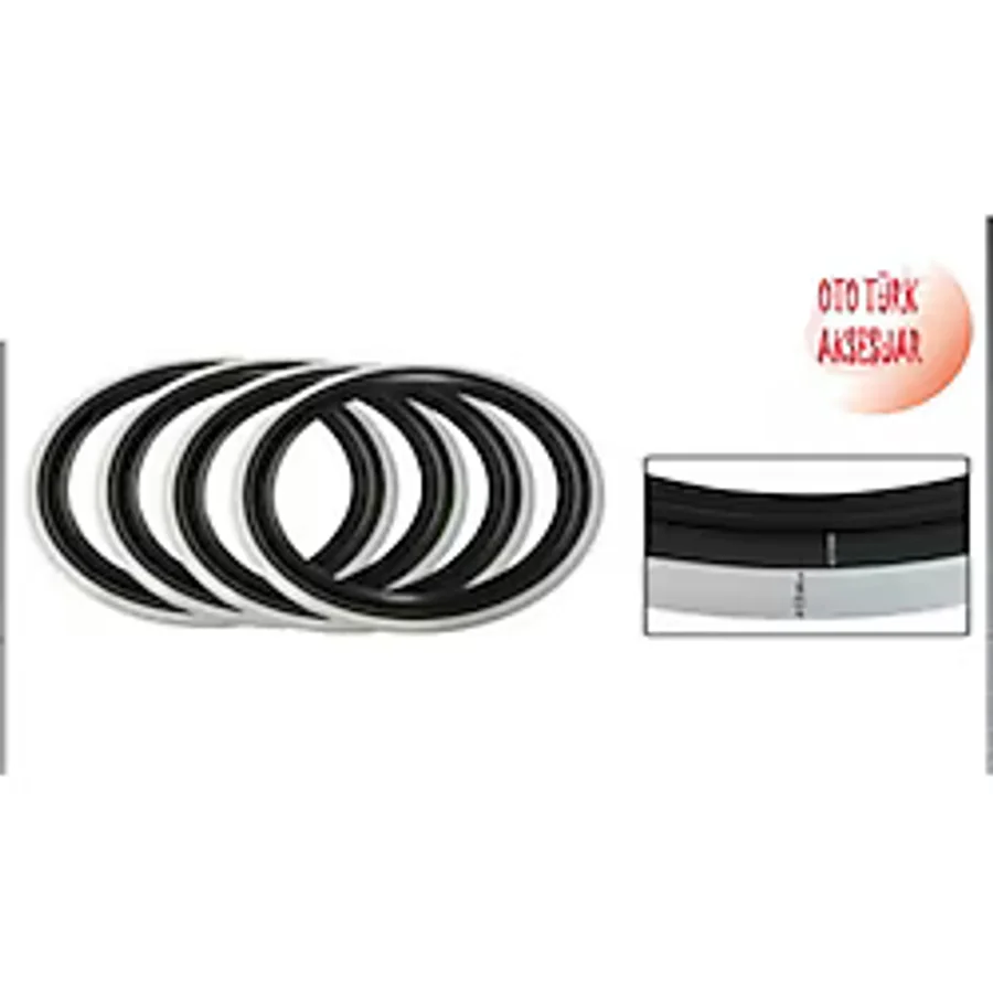Atlas Siyah Beyaz Lastik Yanağı 4 Lü Set 17.5 Inç