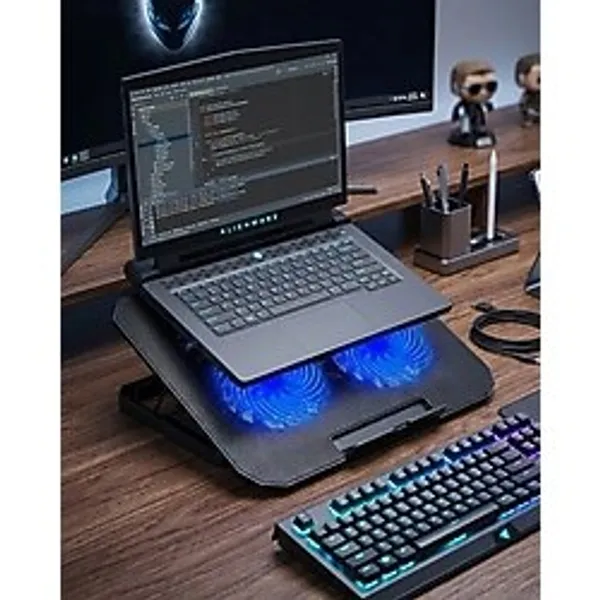 Atlasnua Çift Fanlı Sessiz Laptop Soğutucu 17 Inç Uyumlu Yükseltici Stand - Çok Renkli - Laptop & Notebook Aksesuarları