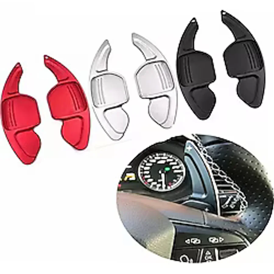 Audi A3 2014-2016 Direksiyon F1 Paddle Shifter Kulakçık Vites kirmizi