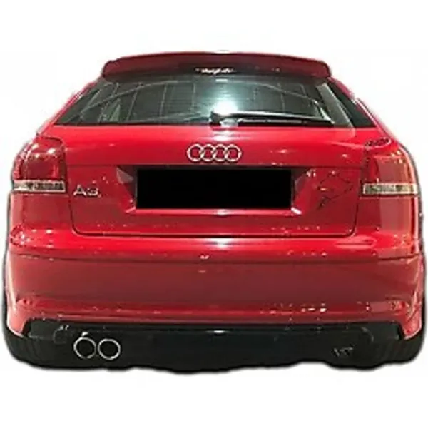 Audi A3 8P S3 2003-2008 2 Kapı Arka Tampon Eki - Difüzör ( Plastik)