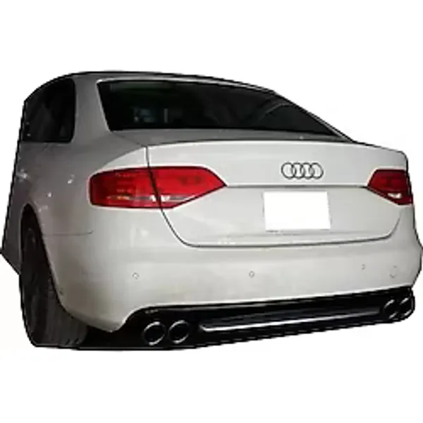 Audi A4 B8 Uyumlu 2008 - 2012 S4 Arka Tampon Eki - Difüzör ( Plastik)