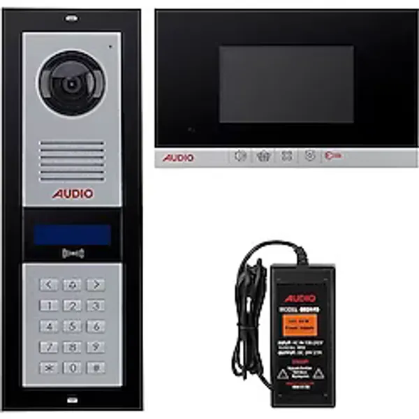 Audio 001181 4.3 inç 10 Daire Şifreli Panelli Görüntü Diafon Paketi