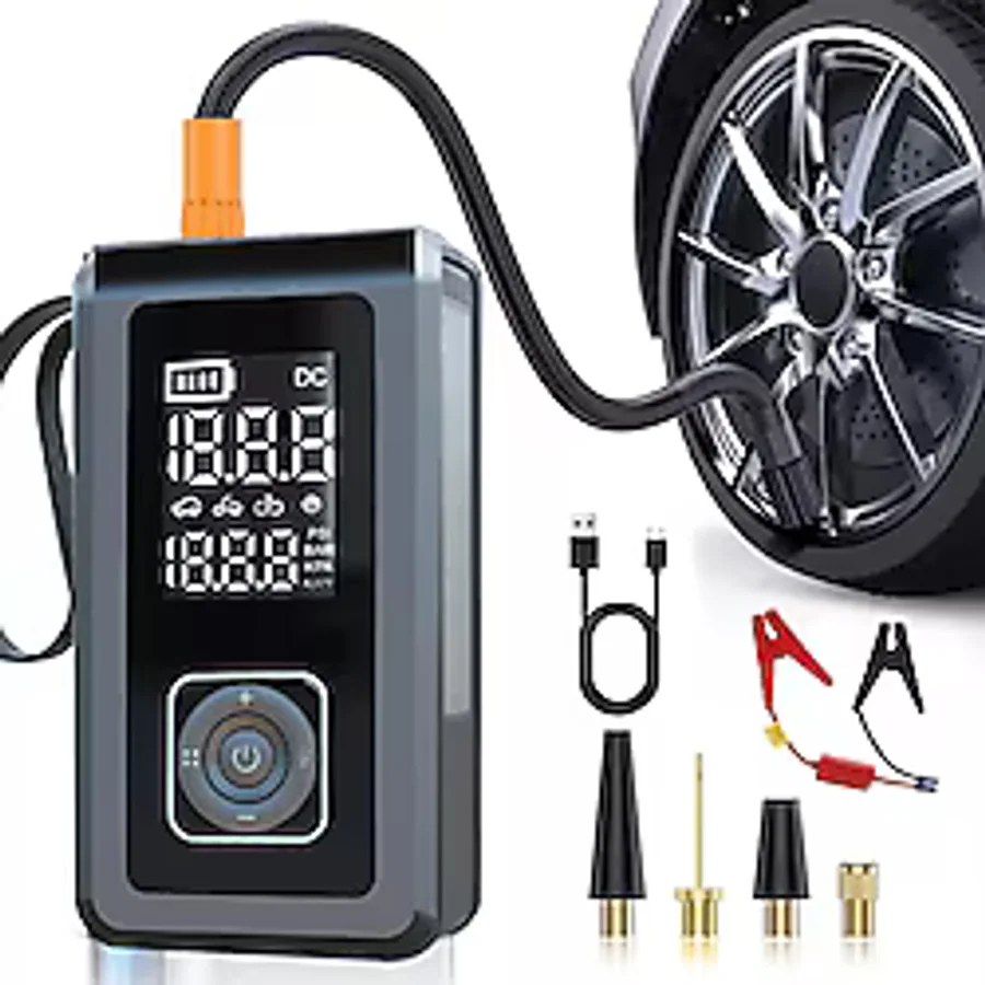 Auhma A7700 4'Ü 1 Arada Akü Takviye, Şarjlı Hava Pompası, Powerbank Ve Dijital Fener