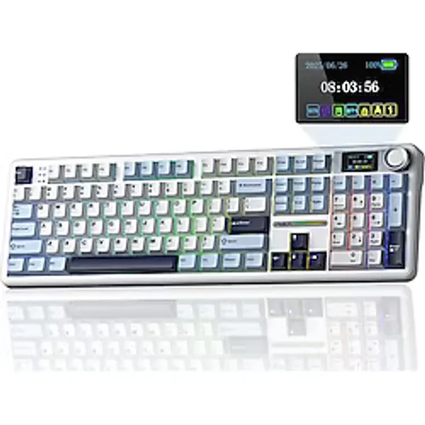 Aula F108 Pro Mekanik Klavye Mavi Reaper Switch Bluetooth Bağlantılı Oyun İçin Nümerik Tuşlar