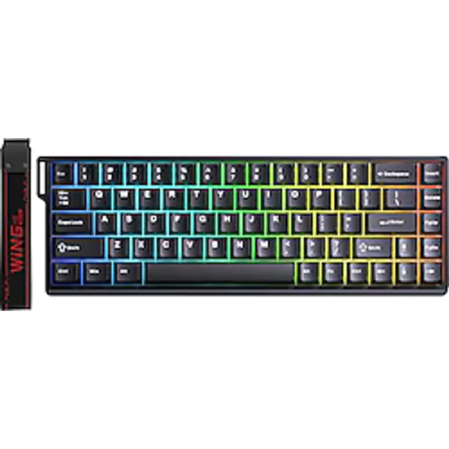 Aula WIN68 HE RGB %65 TKL GrayWood Magnetic Switch Kablolu Mekanik Oyuncu Klavyesi