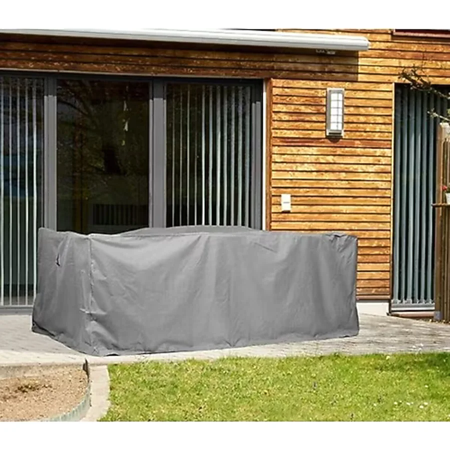 Autolion Kalın Bahçe Mobilya Brandası Masa Sandalye Koruma Örtüsü Premium - 300x160x80 - Gri