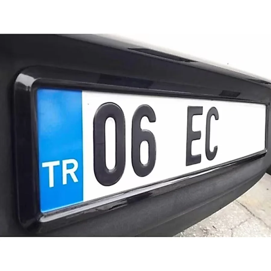 Autowise Parlak Siyah Çerçeveli Oto Plakalık Abs Plastik Esnek Piano Black Plakalık 1 Adet