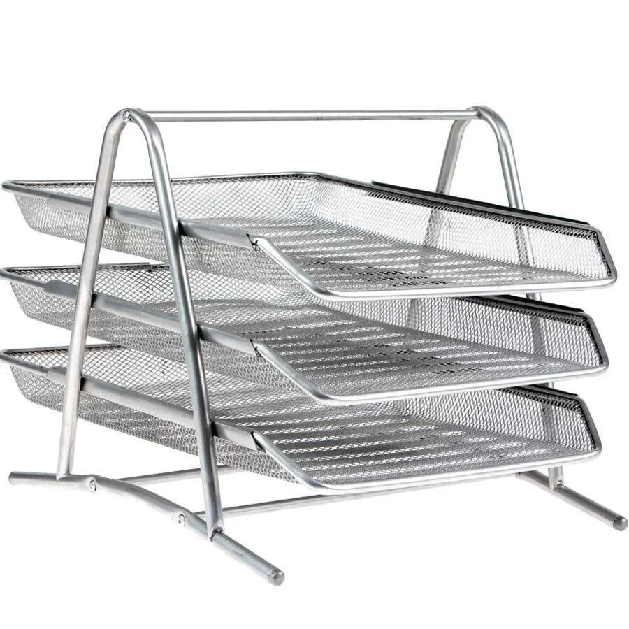 Avansas 949 Metal Evrak Rafı 3'lü Gümüş