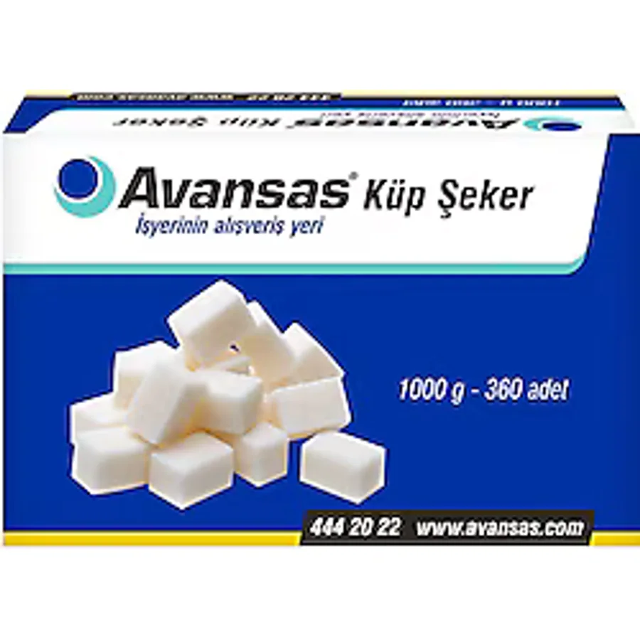 Avansas Küp Şeker 1 kg 360 Adet