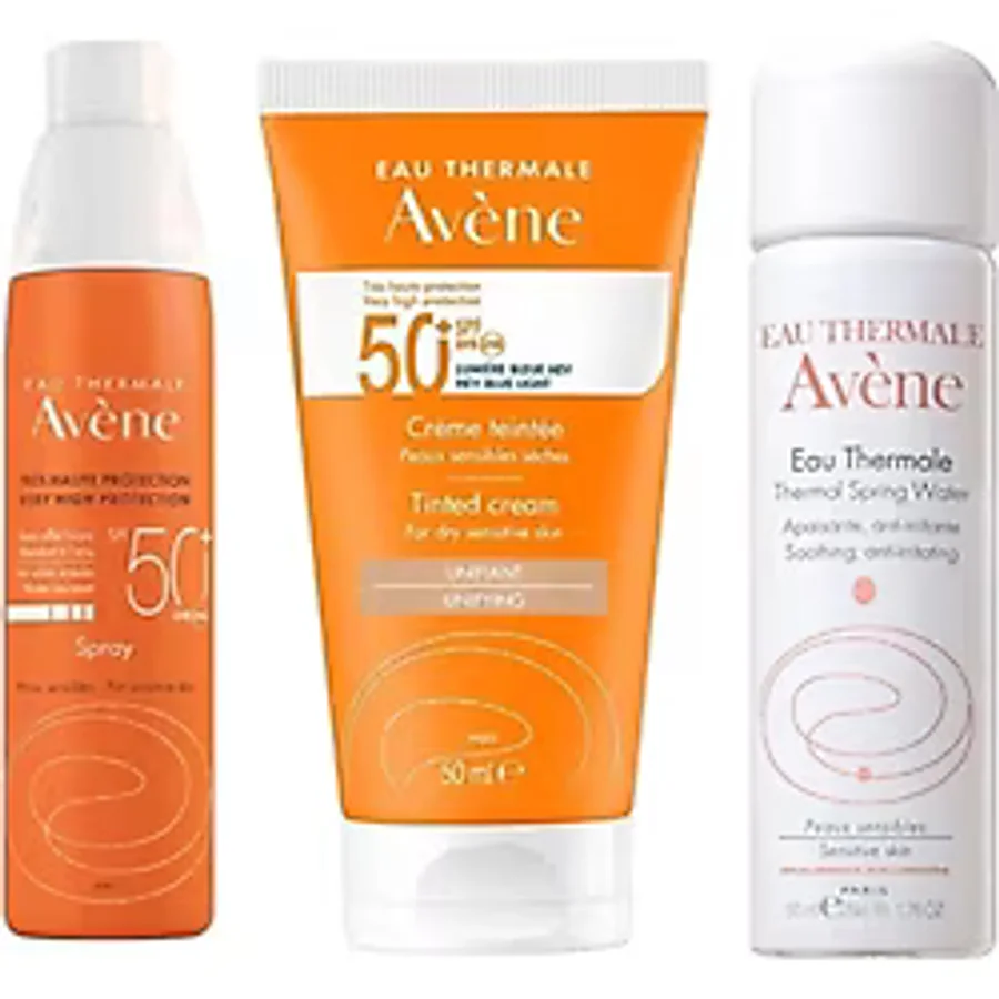 Avene Güneşten Korunma Seti 3 - Spray Spf 50+ 200ml - Spf 50+ Renkli Güneş Kremi 50 Ml Termal Su 50ml