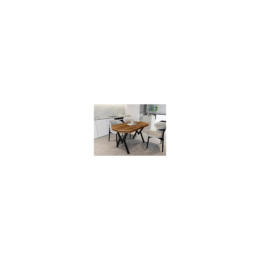 Avenza Living Gofret Masa Yemek Masası 70X120 - Ceviz - 70 X 120
