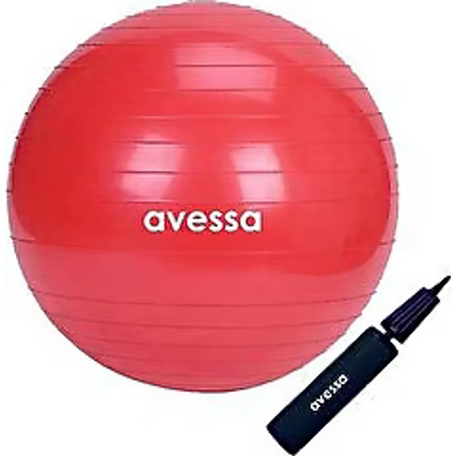 Avessa 65 cm Pompalı Kırmızı Pilates Topu