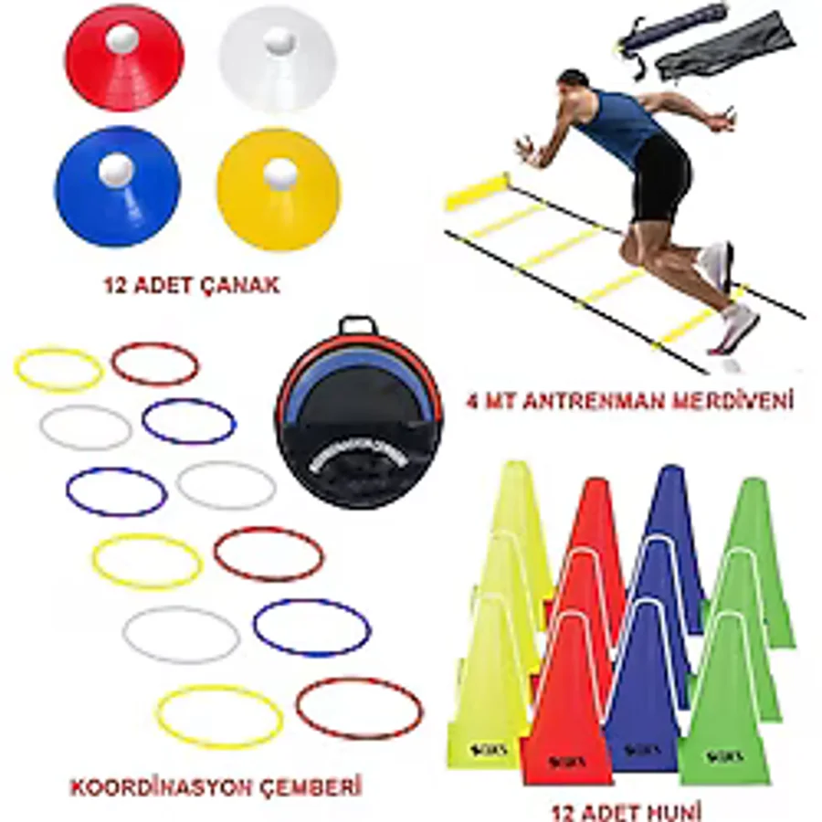 Avessa Antrenman Seti Antrenman Merdiveni 12 Adet Huni 12 Adet Canak Koordinasyon Cemberi 12 Li